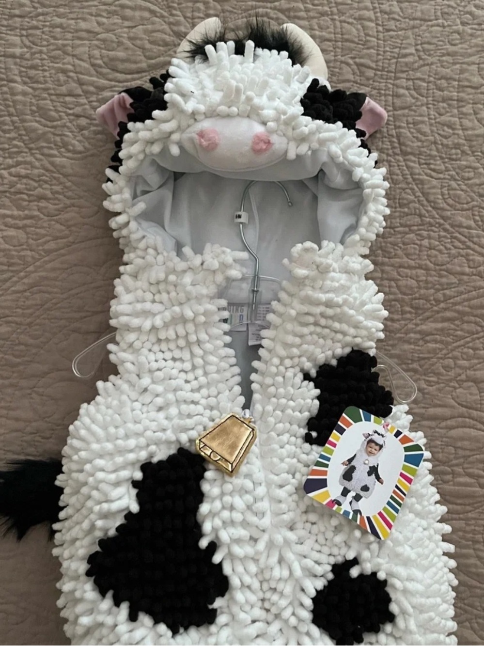 Kids Cozy Cow Hooded Vest Halloween costume